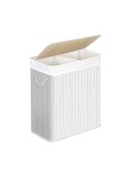 Cumpara ieftin Cos de rufe, Songmics, 100L, Alb, LCB64WT, 51 x 31 x 60 cm