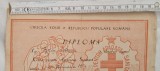 Diploma Crucea Roșie R.P.R. 1959 - "Gata pentru Apărarea Sanitară" - Document Colecție