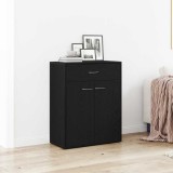 Bufet Negru Stejar 60x30x75 cm din lemn prelucrat