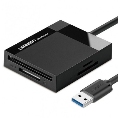 Cititor Card USB 3.0 UGREEN CR125, SD - microSD - CF - MS, Negru foto