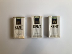 3 Pachete tigari vechi colectie Kent lung necartonat sua clasic antichitati foto