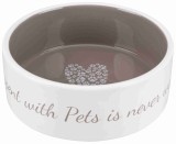 Cumpara ieftin Castron ceramic Pet&#039;s Home 0.8 l/ 16 cm crem/taupe 25054, Trixie