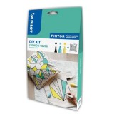 Set markere cu vopsea Pilot Pintor DYI Cushion Cover negru verde galben Set Pintor DIY cushion cover