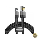 Cablu Date si Incarcare USB-A - Lightning Baseus Cafule 18W 2m Gri CALKLF-HG1