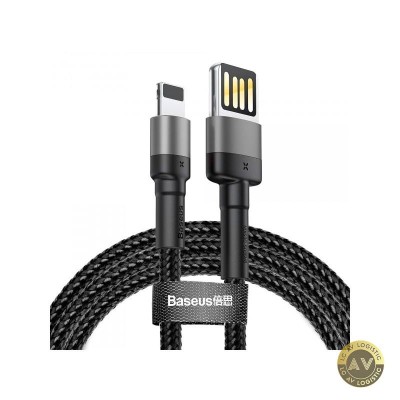 Cablu Date si Incarcare USB-A - Lightning Baseus Cafule 18W 2m Gri CALKLF-HG1 foto