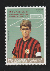 Ajman-Manama 1969-Sport,Fotbal,A.C.Milan,Giani Rivera,dant.MNH,Mi.462A foto