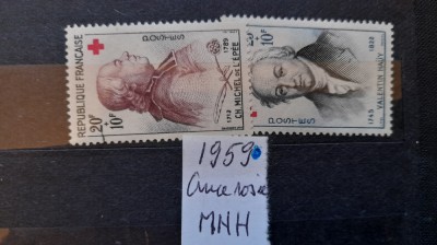 1959-Franta YT=1226+1227 c.set MNH foto