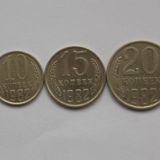 LOT 3 MONEDE -10,15,20 KOPEIKI 1982 URSS