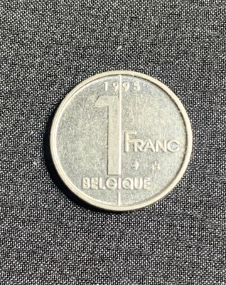 Moneda 1 franc 1995 Belgia foto