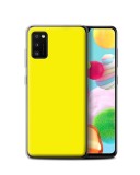 Huse silicon antisoc cu microfibra interior Samsung Galaxy A41 , Galben, Husa