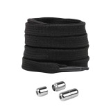 Cumpara ieftin Sireturi fara legare, elastice, universale, inchidere cu capsule metalice, negru