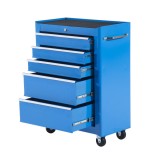 HOMCOM, carucior scule cu sertare, 61.5x33x82.5cm, albastru | Aosom Ro