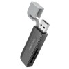 CARD READER extern Borofone &quot;DH9&quot; ,interfata USB 2.0 + USB Type-C,citeste/scrie:SD,microSD viteza pana la 480Mbps,suporta carduri maxim 2TB, negru &quot;69