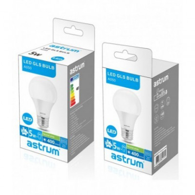 Bec LED Astrum A050 5W(40W) Soclu E27 Lumina Calda foto