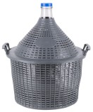 Damigeana din sticla 25L pentru vin si tuica Strend Pro, cu cos protectie din plastic