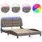 Cadru de pat cu LED fara saltea Hvar Taupe 140x190 cm Material