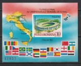 Romania 1990 - #1235 Preliminariile C. M. de Fotbal Italia S/S 1v MNH