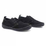 Pantofi Dama, Burc, Bur-44184, Casual, Piele Nabuc, negru