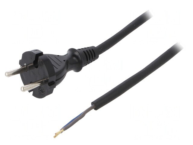Cablu Alimentare 2x1mm2 5m Negru 16A