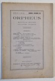 ORPHEUS , REVISTA PENTRU CULTURA CLASICA , NR. 6 , 1925