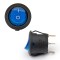 Intrerupator auto BestAutoVest rotund albastru 10A, 12V, 2 pozitii, diametru 20 mm (fi 20) cu 3 papuci AutoDrive ProParts