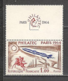 Franta.1964 Expozitia fiIatelica PHILATEC-cu vigneta XF.227