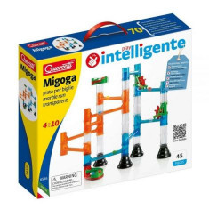 Joc de construcție educativ Migoga Marble Run Transparent, 4-10 ani, Quercetti Q06546