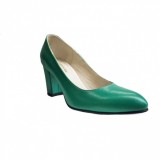 Pantofi Dama Eleganti Piele Naturala Ninna Art Shoes Verzi Toc 6cm Marimi 34-41