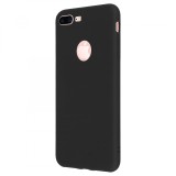 Cumpara ieftin Husa iPhone 8 Plus Glomax, Negru Mat, Silicon TPU, Protectie Soc, Praf, Zgarieturi