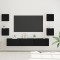 Set comodă TV 7 pcs Stejar negru Mediu 180 x 30 x 30 cm