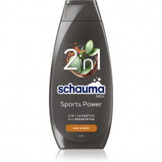 Schwarzkopf Schauma MEN 2 in 1 gel de dus si sampon pentru barbati Sports Power 400 ml