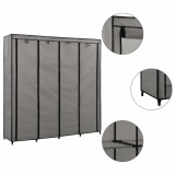 Cumpara ieftin Șifonier cu 4 compartimente, gri, 175 x 45 x 170 cm