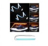 Set 2 Benzi LED DRL 60cm, Lumina Alba, Semnalizare Dinamica Galbena 12V, Auto