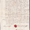 A3066N Contract de &icirc;mprumut bani, 1831, Maramureș, cu sigilii &icirc;n ceară roșie, act &icirc;n limba maghiară
