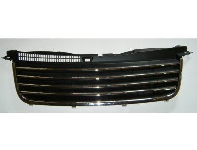 Grila masca fata fata VW PASSAT (B5), 11.2000-01.2005, cu ornamente cromate; negru/crom; TUNING, foto