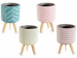 Cumpara ieftin Set 4 ghivece flori ceramica Flora 11x16 cm