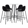 VidaXL Set de bar, 5 piese, negru, material textil