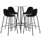 vidaXL Set de bar, 5 piese, negru, material textil