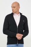 Gant cardigan din bumbac culoarea negru