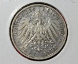 GERMANIA - PRUSIA 1909 - 3 MARK / MARCI - Wilhelm II ( Argint ) - (343)