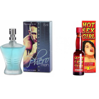 Pachet Parfum cu Feromoni Pheromen 15ml + Afrodisiac Hot Sex Girl 20ml foto