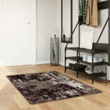 vidaXL Covor Runner MARSA Negru 100 x 200 cm Poliester și PVC 42023382