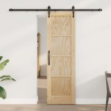 vidaXL Ușă glisantă ORKDAL Natural și Negru 61 x 198,5 cm 3445575