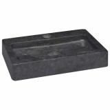 vidaXL Chiuvetă, negru, 38x24x6,5 cm, marmură