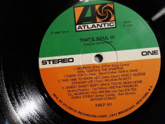 That&amp;#039;s Soul vol III - Selectii (1970/Atlantic/RFG) - VINIL/ foto