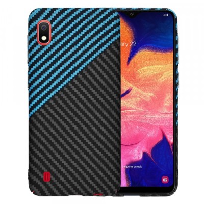 Husa pentru Samsung Galaxy A10 A105, Techsuit, Carbonite FiberShell, Bleu foto
