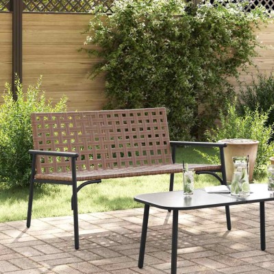 vidaXL Scaun pentru Grădină Negru 113 x 79 x 75cm poliratan foto