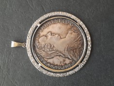 Pandantiv cu moneda 1 Taler in montura de argint - G 4240