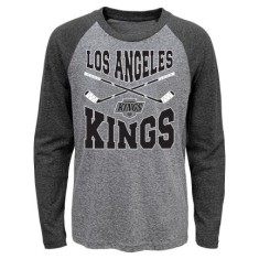 Los Angeles Kings tricou cu măneci lungi pentru copii Cross Stick Ls Triblend Raglan - Dětsk&eacute; XL (13 - 15 let)