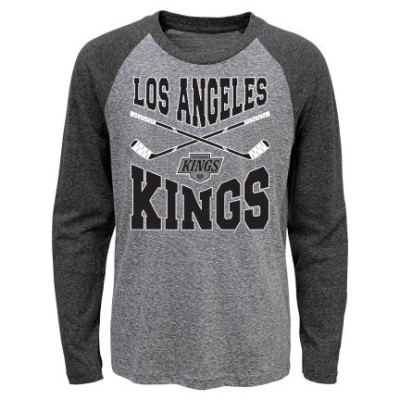 Los Angeles Kings tricou cu măneci lungi pentru copii Cross Stick Ls Triblend Raglan - Dětsk&amp;eacute; M (9 - 11 let) foto